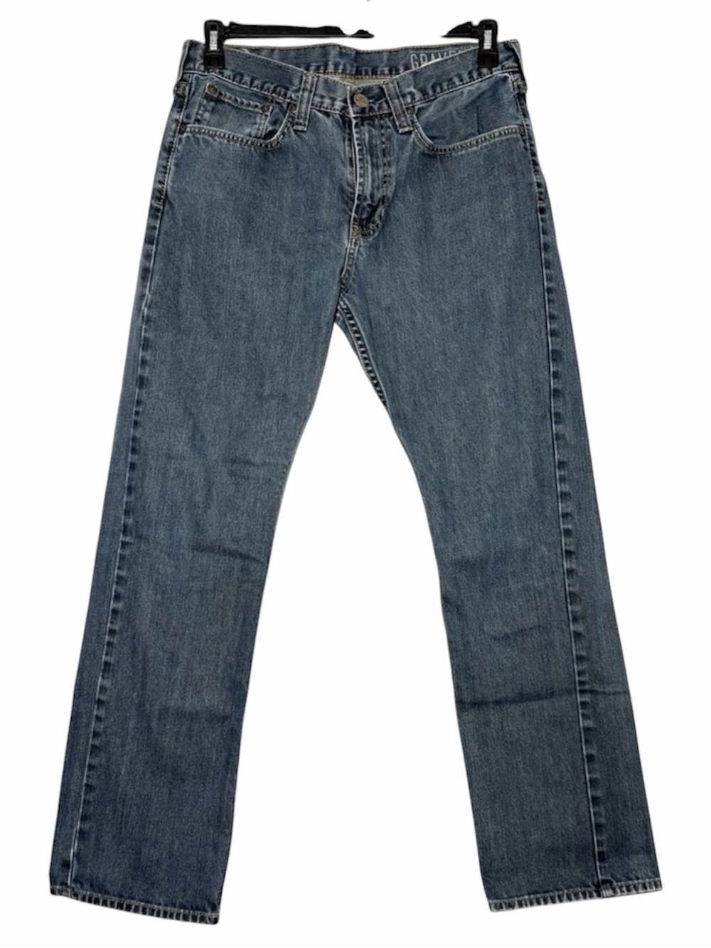 Gravels Bullhead 32x30 Men’s Denim Jeans Slim Fit 100% Cotton Dark Wash
